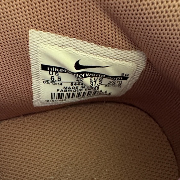 Nike Dunk Sky High Hi Metallic Rose Gold Hidden Wedge Heel Shoes Womens 6.5 - Picture 6 of 9